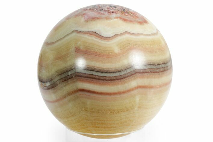 Polished, Orange Calcite Sphere - Mexico #355203